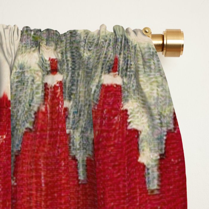 Fethiye  Antique Turkish Kilim Print Window Curtain Gallery Image 2