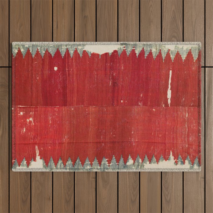 Fethiye  Antique Turkish Kilim Print Outdoor Rug Gallery Image 1