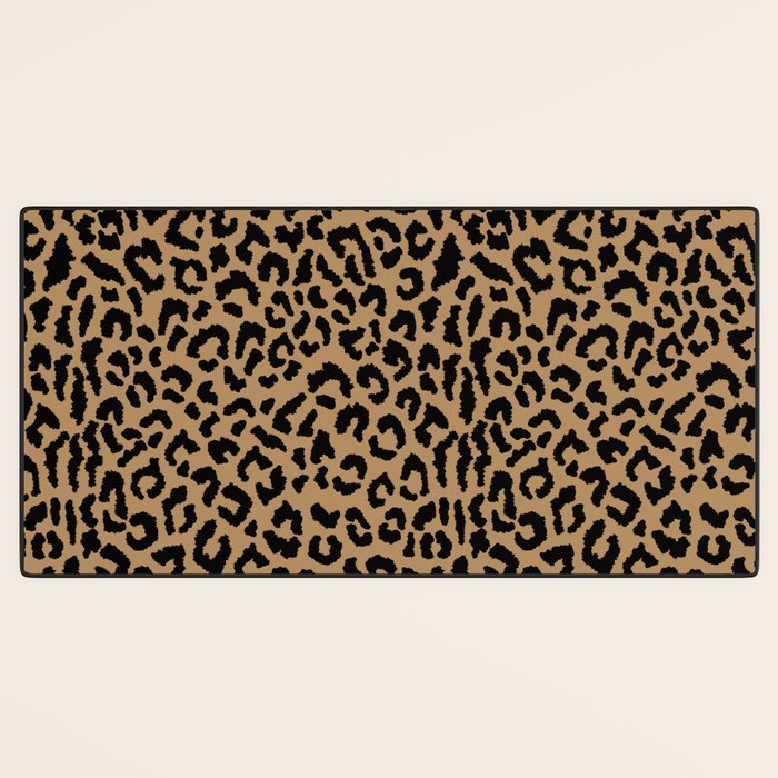 2000s leopard-black on tan Desk Mat Gallery Image 3