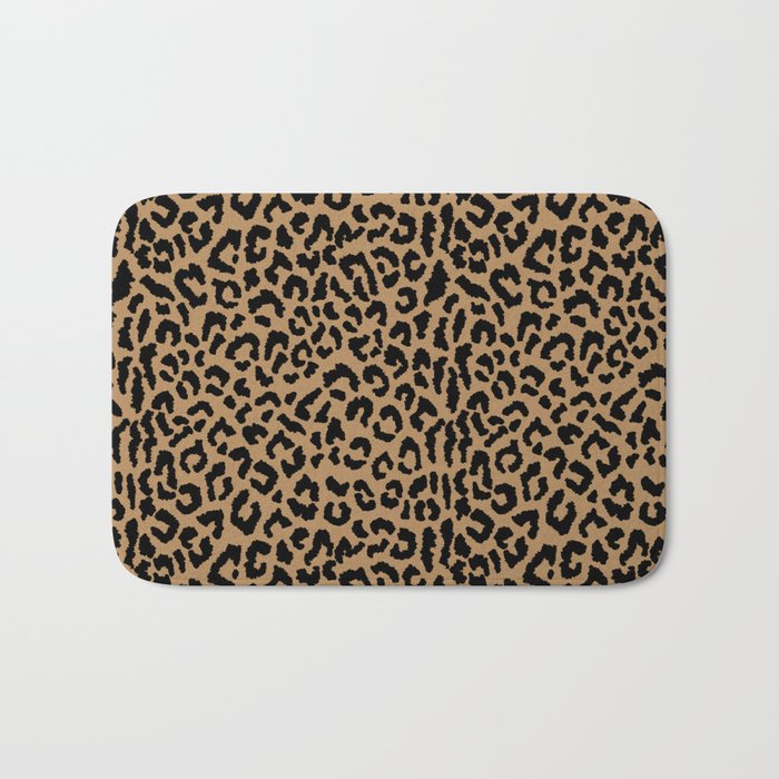 2000s leopard-black on tan Bath Mat Gallery Image 1