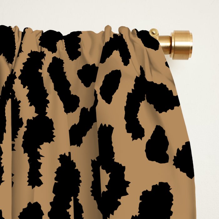 2000s leopard-black on tan Window Curtain Gallery Image 2