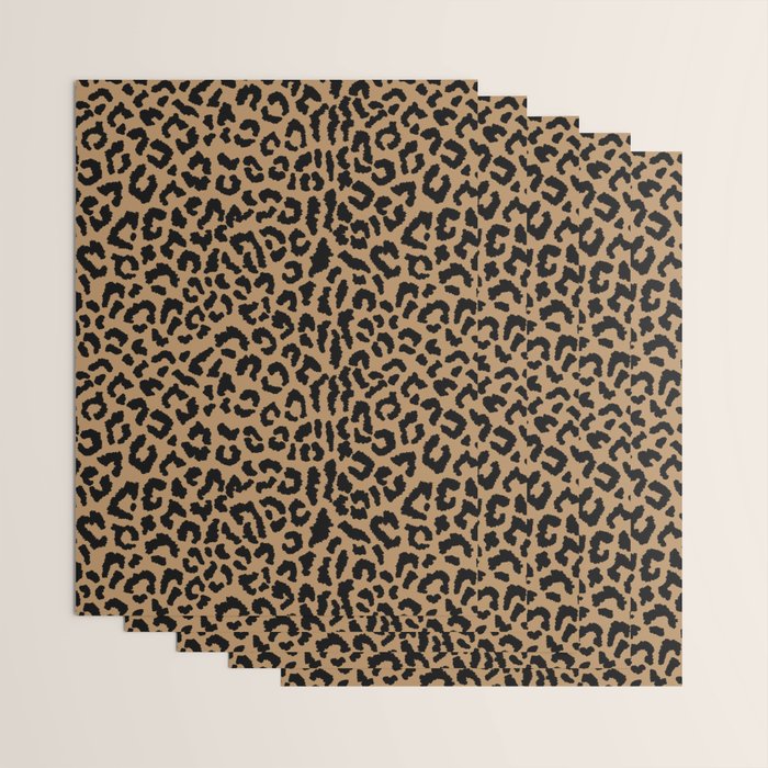 2000s leopard-black on tan Wrapping Paper Gallery Image 3