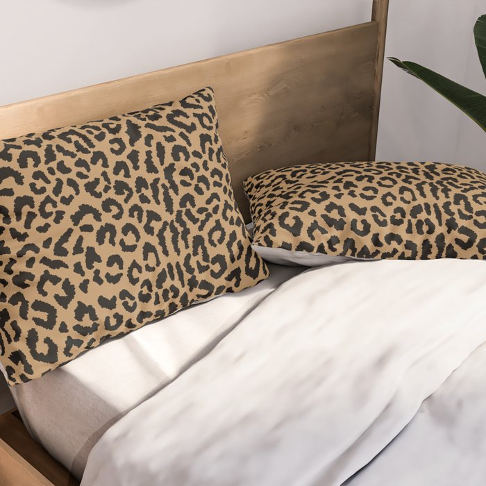 2000s leopard-black on tan Pillow Sham Gallery Image 2