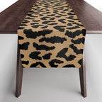 2000s leopard-black on tan Table Runner Gallery Image 1