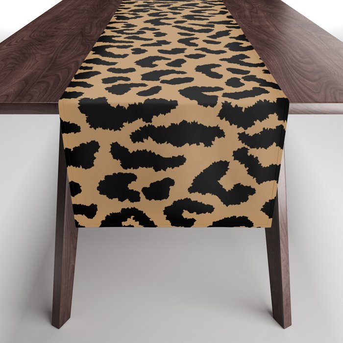 2000s leopard-black on tan Table Runner Gallery Image 1