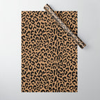 2000s leopard-black on tan Wrapping Paper Gallery Image 1