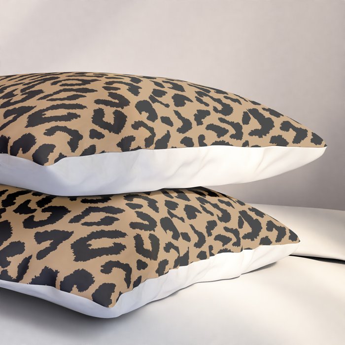 2000s leopard-black on tan Pillow Sham Gallery Image 3