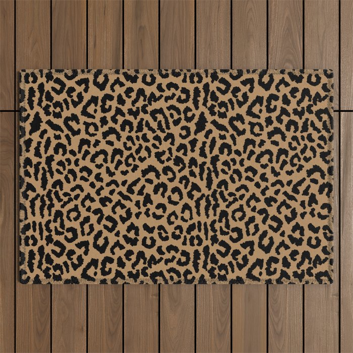2000s leopard-black on tan Outdoor Rug Gallery Image 1