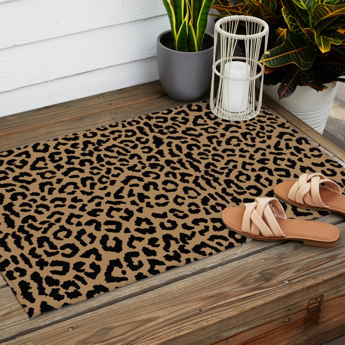 2000s leopard-black on tan Outdoor Rug Gallery Image 2