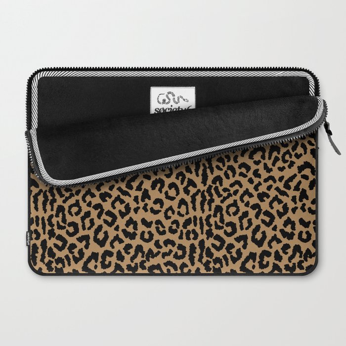 2000s leopard-black on tan Laptop Sleeve Gallery Image 2