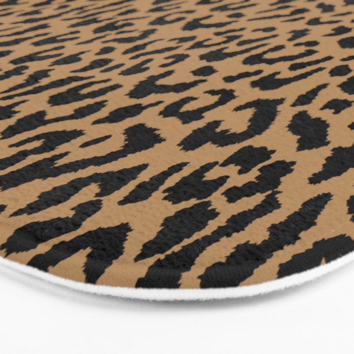 2000s leopard-black on tan Bath Mat Gallery Image 3