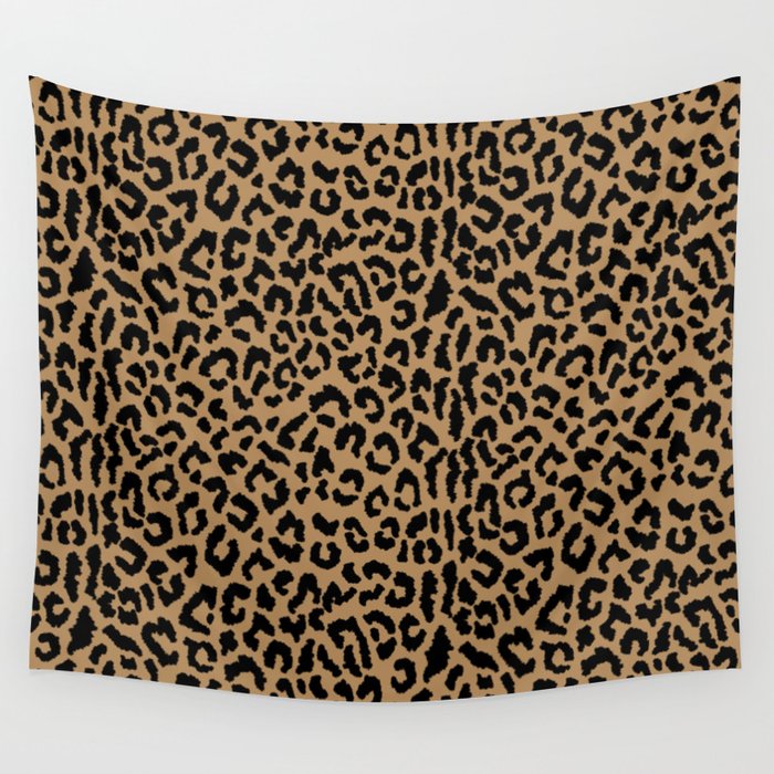 2000s leopard-black on tan Wall Tapestry Gallery Image 4