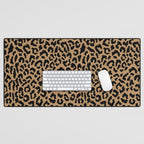 2000s leopard-black on tan Desk Mat Gallery Image 1