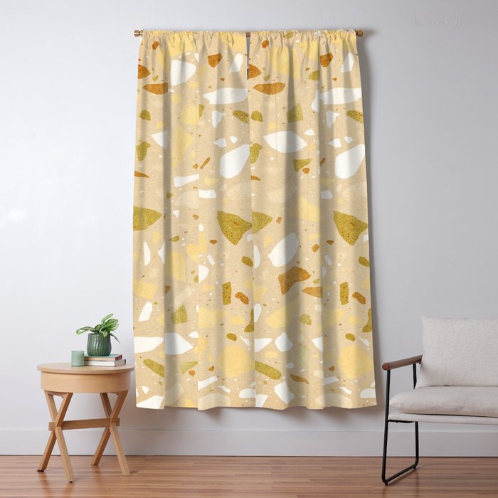 Terrazzo pattern Window Curtain