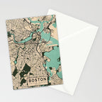 Boston City Map of the United States - Vintage Stationery Card Gallery Image 2