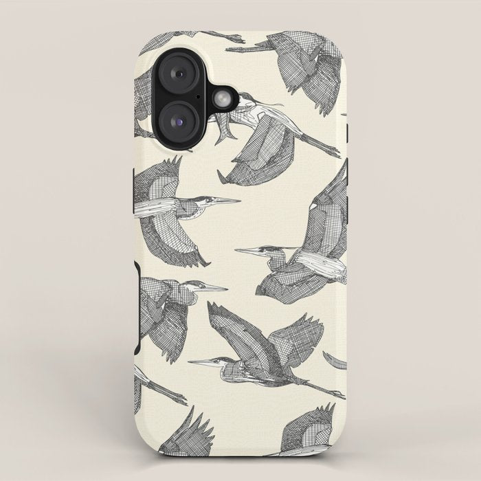 great blue herons pearl iPhone Case Gallery Image 1