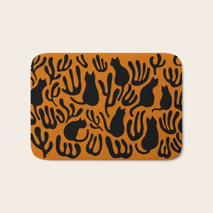 Pattern Cat 02a Autumn Bath Mat Gallery Image 1
