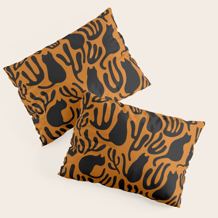 Pattern Cat 02a Autumn Pillow Sham Gallery Image 1