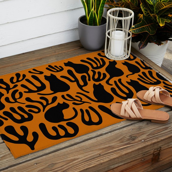 Pattern Cat 02a Autumn Outdoor Rug Gallery Image 2