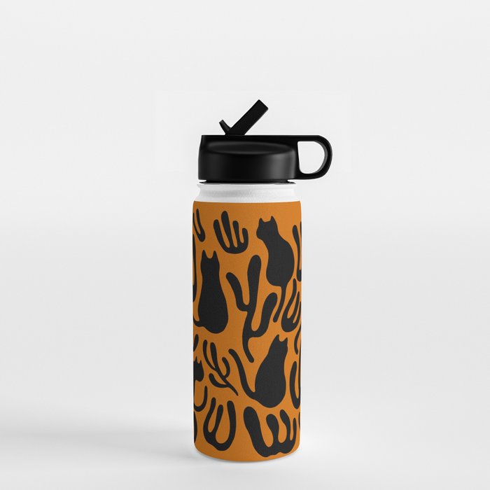 Pattern Cat 02a Autumn Water Bottle Gallery Image 1