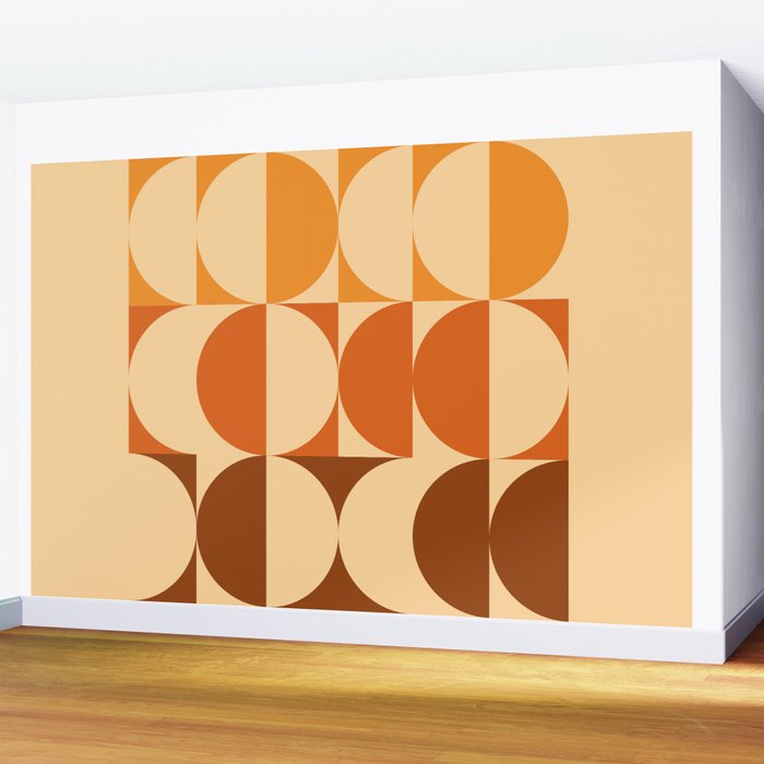 Vintage Geometric 03A Wall Mural Gallery Image 2