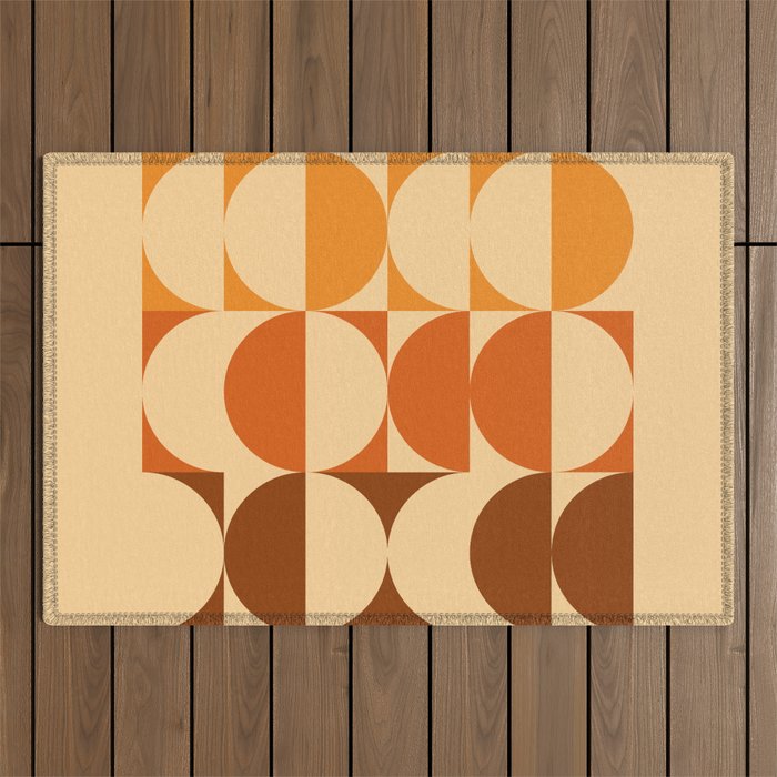 Vintage Geometric 03A Outdoor Rug Gallery Image 1