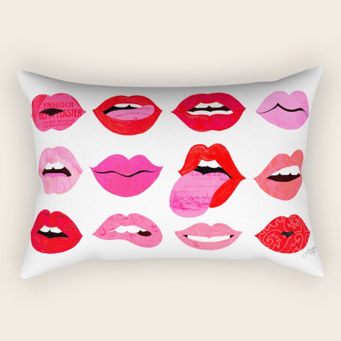 Lips of Love Rectangular Pillow Gallery Image 1