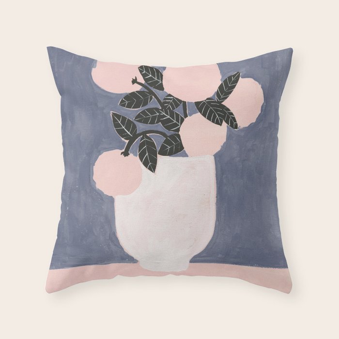 Posy Blue Throw Pillow Gallery Image 6