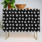 Star Pattern White On Black Credenza Gallery Image 1