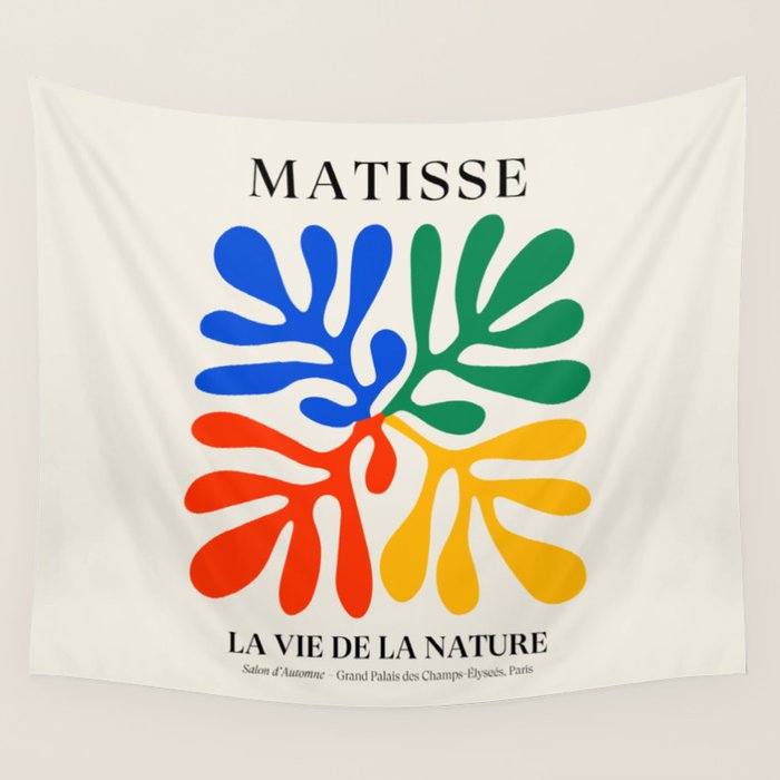 Nature Leaf Cutouts II: Day Edition | Mid-Century Henri Matisse Series Wall Tapestry Gallery Image 4