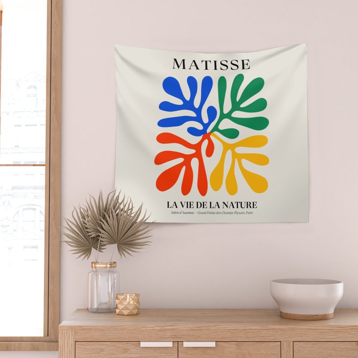 Nature Leaf Cutouts II: Day Edition | Mid-Century Henri Matisse Series Wall Tapestry Gallery Image 2