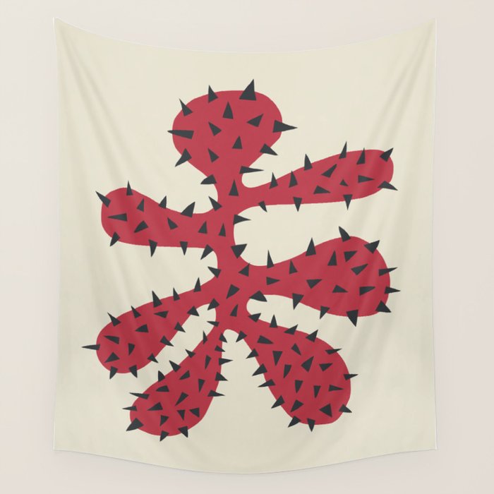 Matisse Inspired Red Shape Wall Tapestry Gallery Image 4