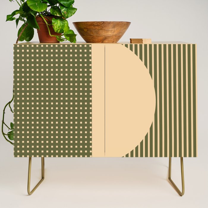 Geometric Spring Abstract - Pantone Warm color Credenza Gallery Image 1
