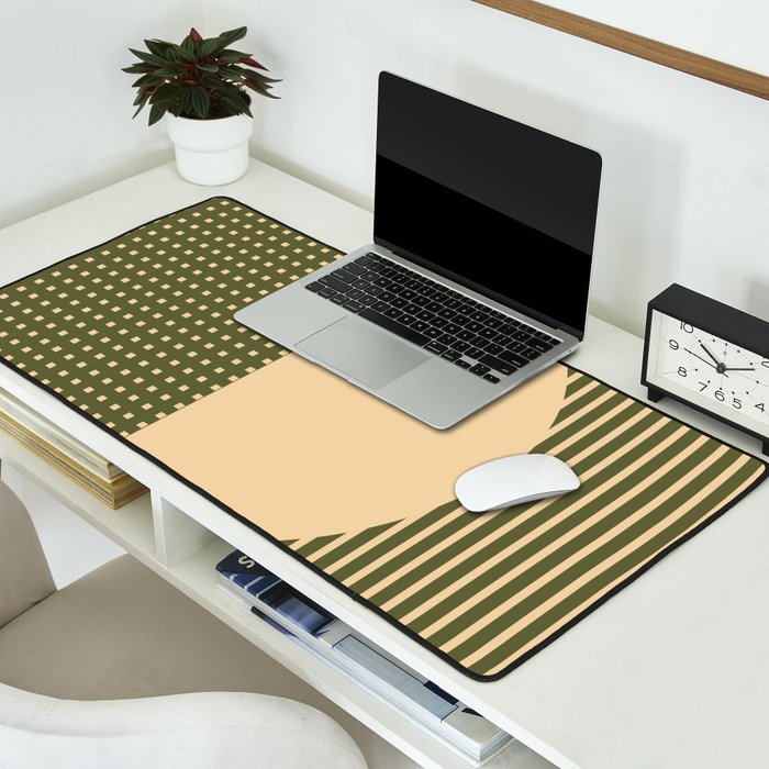 Geometric Spring Abstract - Pantone Warm color Desk Mat Gallery Image 2
