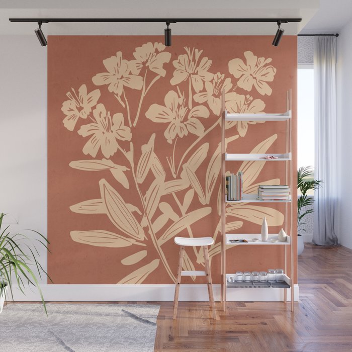 Minimalist Flowers 2 Wall Mural Gallery Image 1
