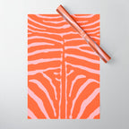 Zebra Orange and Pink 241 Wrapping Paper Gallery Image 1