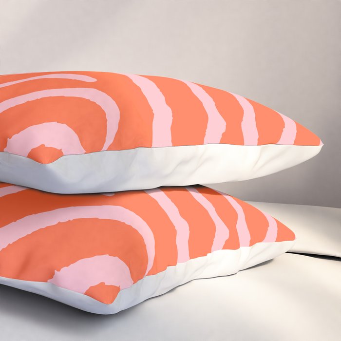 Zebra Orange and Pink 241 Pillow Sham Gallery Image 3