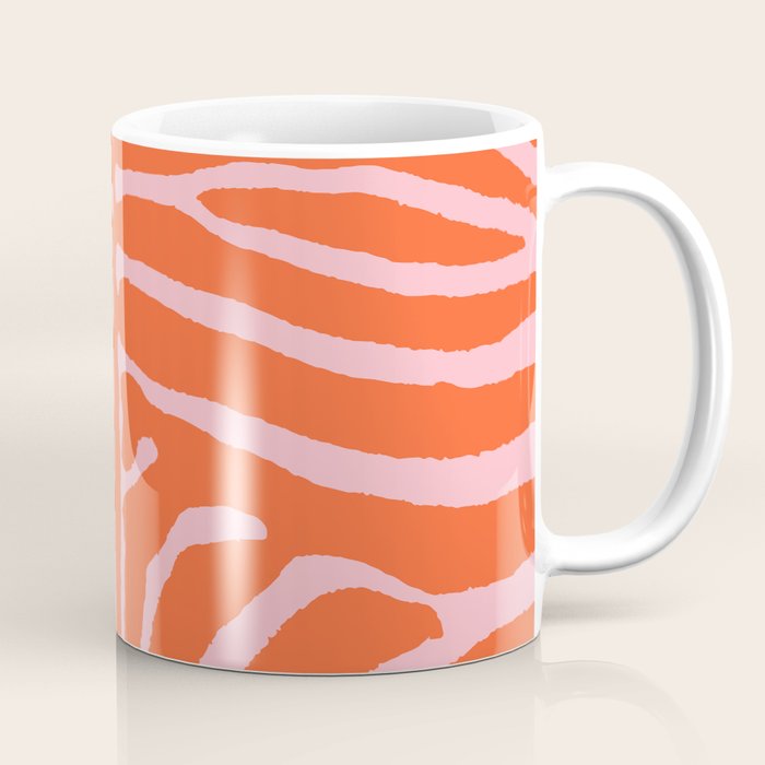 Zebra Orange and Pink 241 Coffee Mug Gallery Image 1