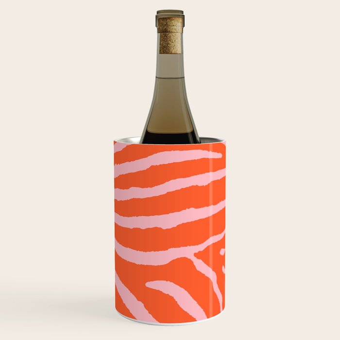 Zebra Orange and Pink 241 Wine Chiller Gallery Image 2