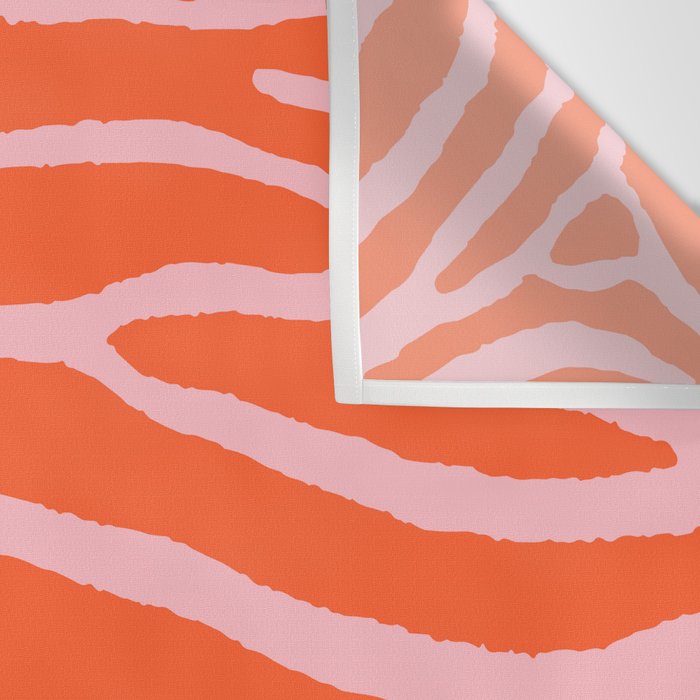 Zebra Orange and Pink 241 Wall Tapestry Gallery Image 3