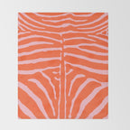Zebra Orange and Pink 241 Throw Blanket Gallery Image 2