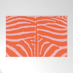 Zebra Orange and Pink 241 Welcome Mat Gallery Image 1