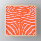 Zebra Orange and Pink 241 Mini Art Print Gallery Image 1