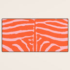 Zebra Orange and Pink 241 Desk Mat Gallery Image 3