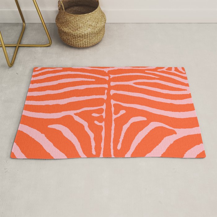 Zebra Orange and Pink 241 Rug Gallery Image 1