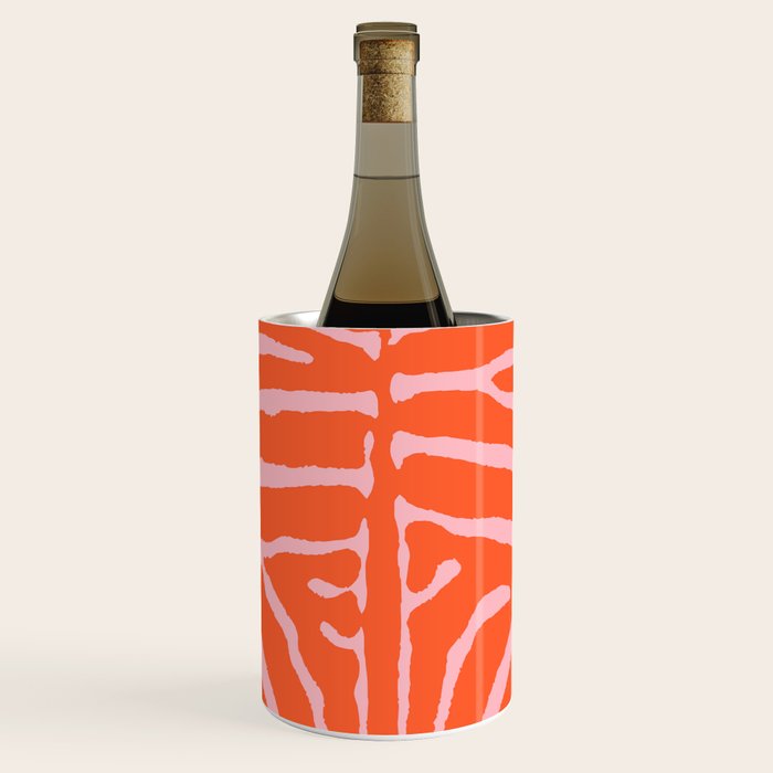 Zebra Orange and Pink 241 Wine Chiller Gallery Image 1
