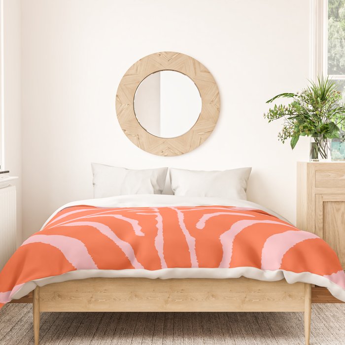 Zebra Orange and Pink 241 Duvet Cover Gallery Image 3