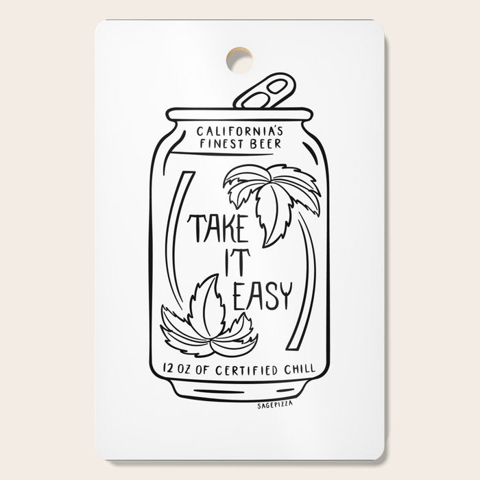 TAKE IT EASY BEER Cutting Board Gallery Image 1