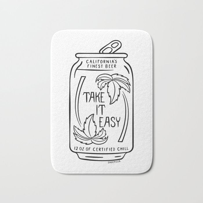 TAKE IT EASY BEER Bath Mat Gallery Image 1