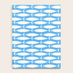 Coastal Fish Pattern in Bold Blue and White Notebook Gallery Image 4